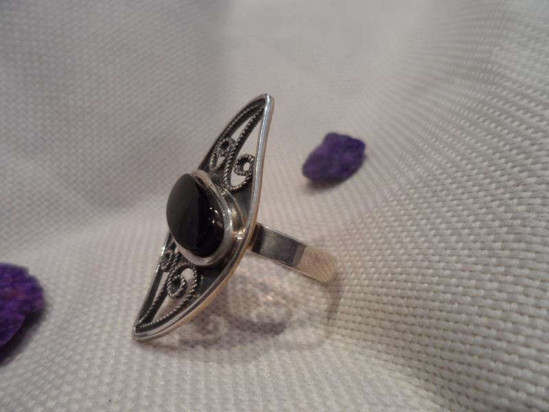 Anillo Plata y Azabache - Imagen 2