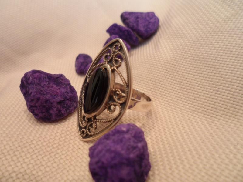 Anillo Plata y Azabache - Imagen 2