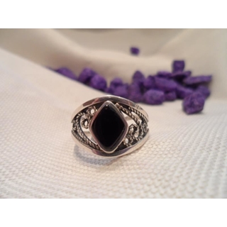 Anillo Plata y Azabache - Imagen 1