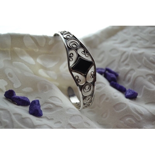 Brazalete en Plata y Aabache, colección Melibea - Imagen 1