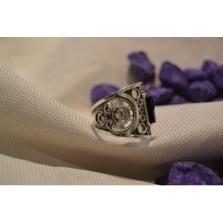 Cinta PLata y Azabache, ancha, azabache rectangular - Imagen 2