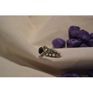 Cinta Plata y Azabache, asimétrico, azabache cuadrado - Imagen 2