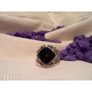 Cinta Plata y Azabache, azabache cuadrado elevado - Imagen 1