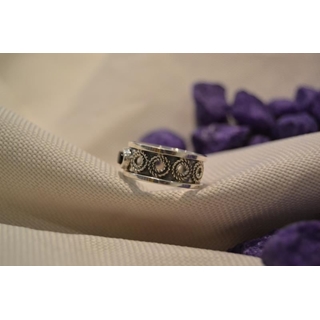 Cinta Plata y Azabache, azabache oval, estrecha - Imagen 2