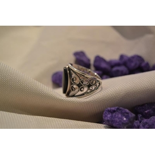 Cinta Plata y Azabache, azabache oval - Imagen 2