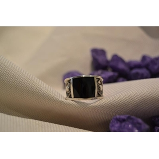 Cinta Plata y Azabache, azabache plano cuadrado - Imagen 1