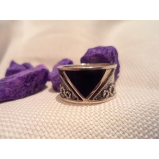 Cinta Plata y Azabache, azabache triangular - Imagen 1