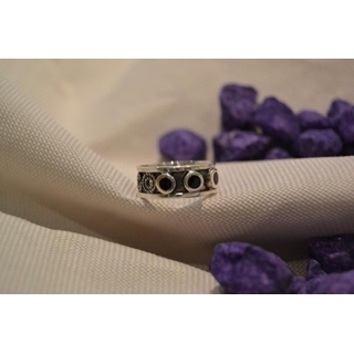 Cinta Plata y Azabache, tipo alizanza con tre azabaches pequeños - Imagen 1