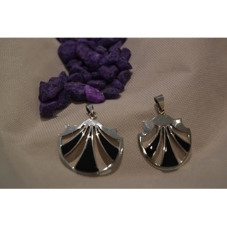 Colgante Plata y Azabache Colección Conchas del Peregrino - Imagen 2