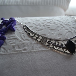 Gargantilla en Plata y Azabache, Colección Melibea - Imagen 1