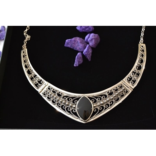 Gargantilla en Plata y Azabache, Colección Melibea - Imagen 2