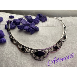 Gargantilla plata y azabache colección Cobi20 - Imagen 1