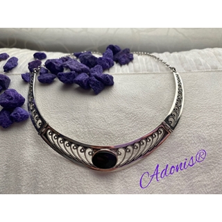 Gargantilla plata y azabache colección Cobi20 - Imagen 2