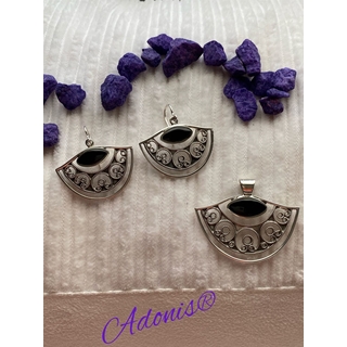 Pendiente en plata y azabache colección Meiga - Imagen 2