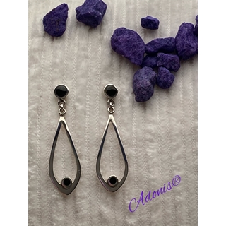 Pendiente plata y azabache colección Cobi20 - Imagen 1