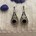 Pendientes en plata y azabache B292 PG - Imagen 1