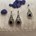 Pendientes en plata y azabache B292 PG - Imagen 2