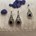 Pendientes en plata y azabache B292 PG - Imagen 2