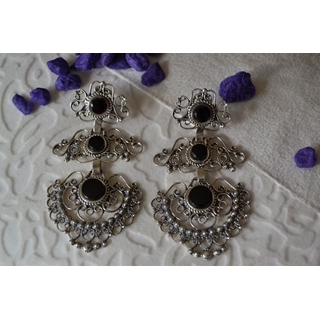 Pendientes Gallegos en Plata y Azabache - Imagen 1