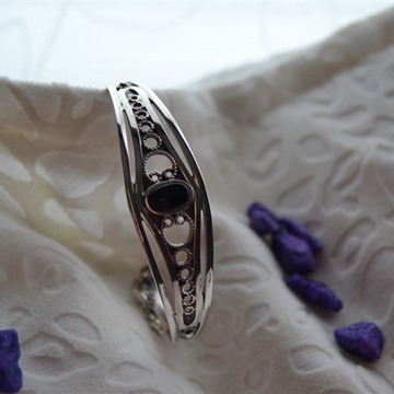 Pulsera en Plata y Azabache, colección Artemisa - Imagen 1