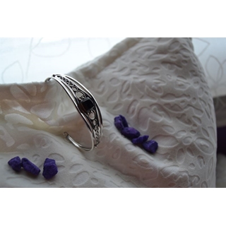 Pulsera en Plata y Azabache, colección Artemisa - Imagen 1