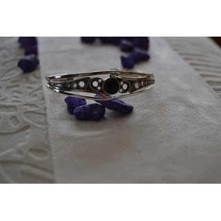 Pulsera en Plata y Azabache, colección Artemisa - Imagen 2