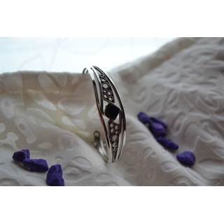 Pulsera en Plata y Azabache, colección Artemisa - Imagen 1