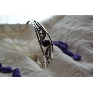 Pulsera en Plata y Azabache, colección Artemisa - Imagen 1