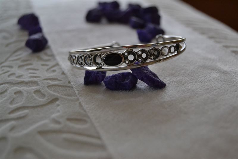 Pulsera en Plata y Azabache, colección Artemisa - Imagen 5