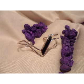 Pulsera en Plata y Azabache lisa colección Diana - Imagen 1