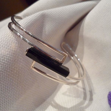 Pulsera  en Plata y Azabache, sin filigrana, colección Diana - Imagen 2