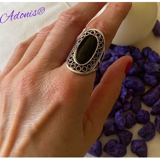 Sortija en Plata y Azabache - Imagen 2